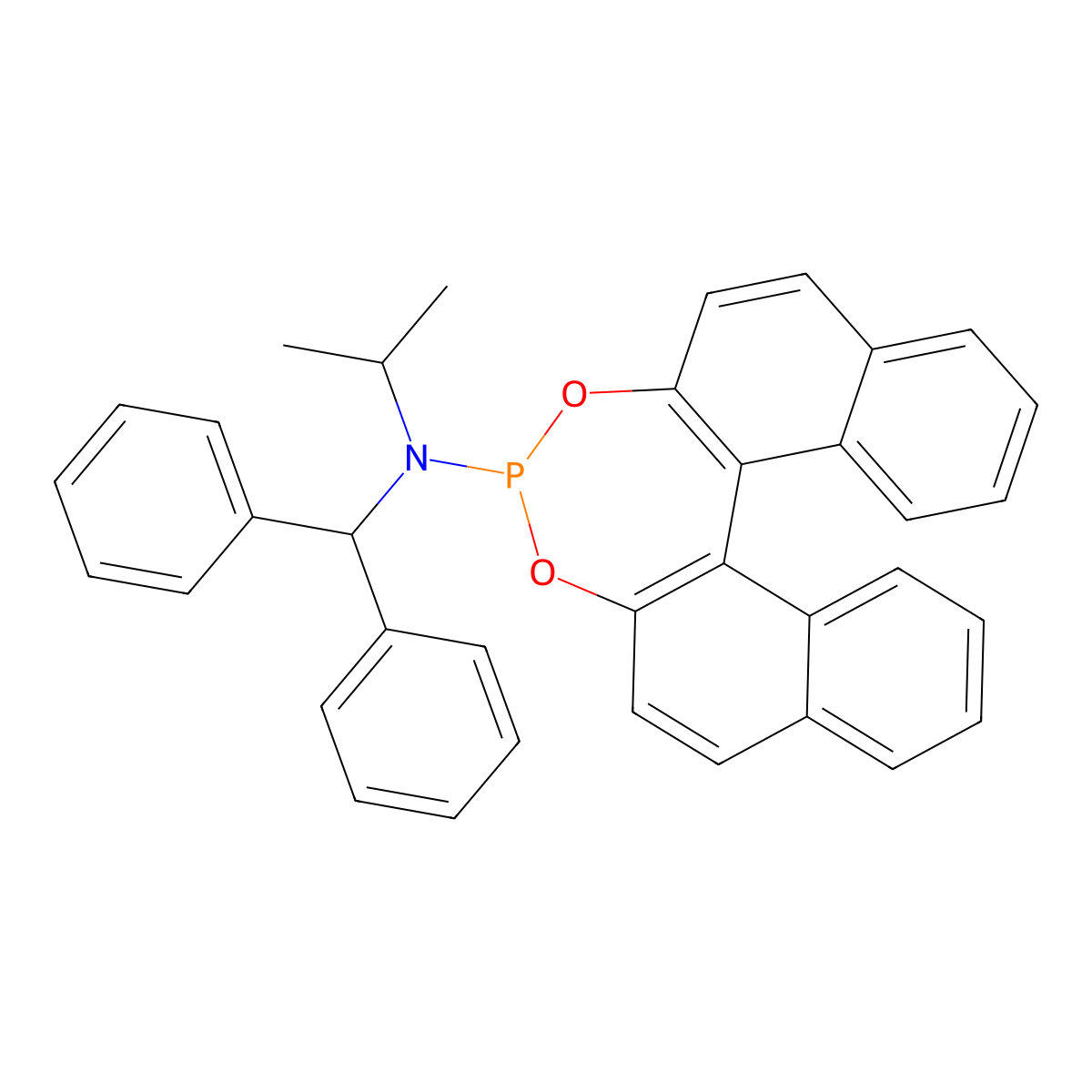 (11bS)-N-Benzhydryl-N-isopropyldinaphtho[2,1-d:1',2'-f][1,3,2]dioxaphosphepin-4-amine molecular structure, CAS 1637749-69-9