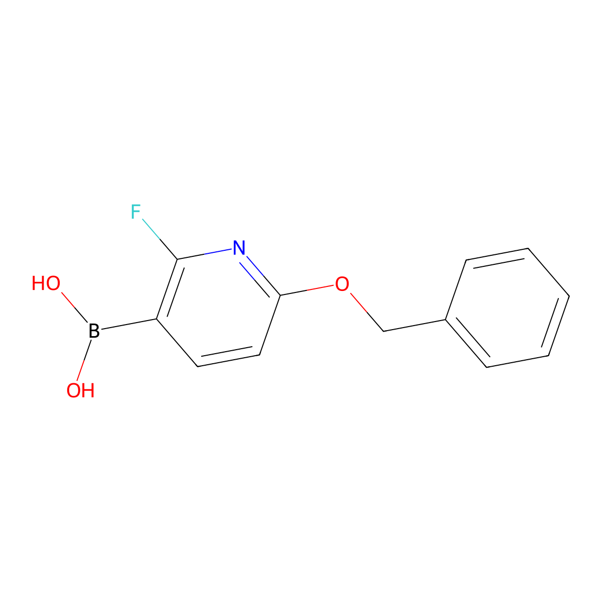 6-Benzyloxy-2-fluoropyridine-3-boronic acid molecular structure, CAS 1637749-70-2