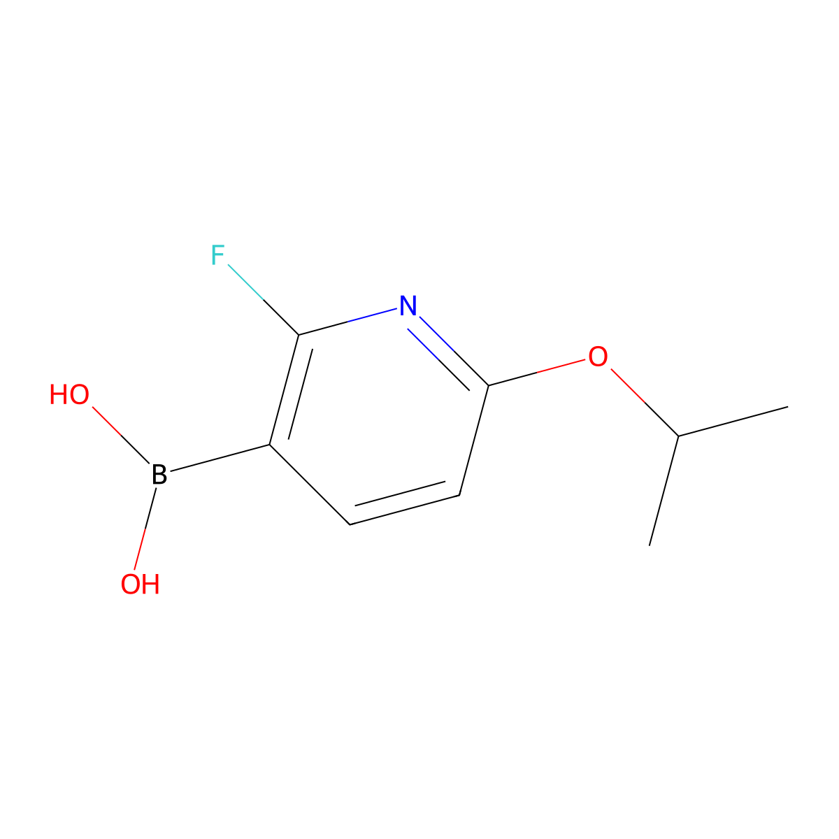 2-Fluoro-6-isopropoxypyridine-3-boronic acid molecular structure, CAS 1637749-71-3