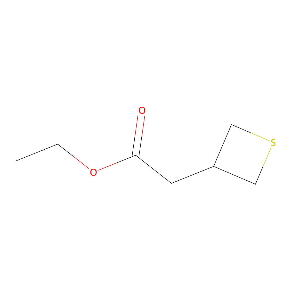 Ethyl 2-(thietan-3-yl)acetate molecular structure, CAS 1637751-58-6