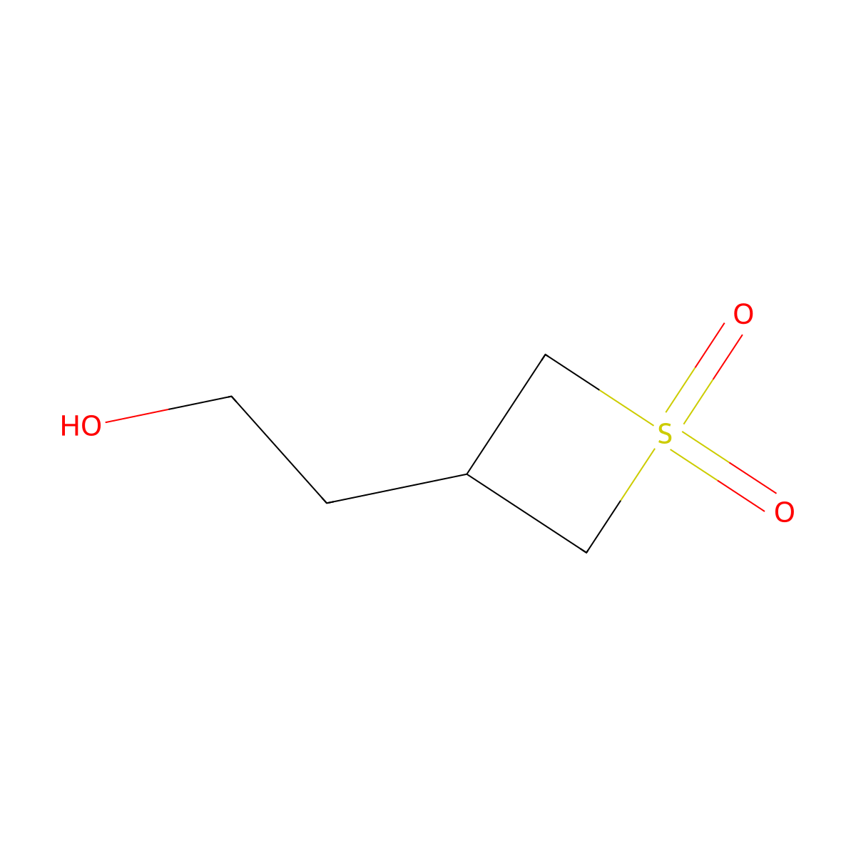 3-(2-Hydroxyethyl)thietane 1,1-dioxide molecular structure, CAS 1637751-73-5