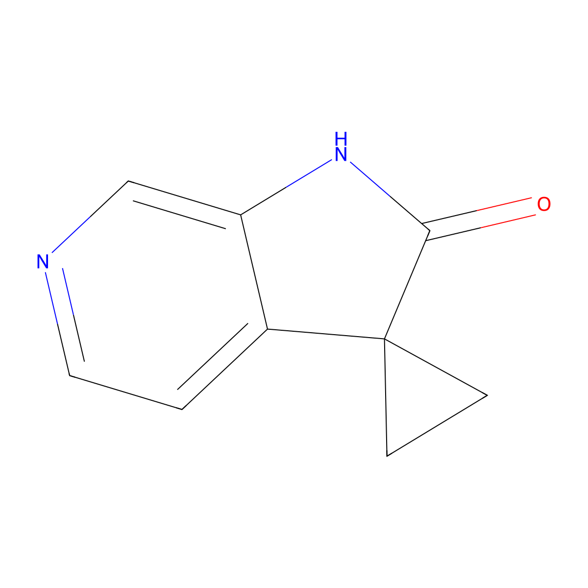 Spiro[cyclopropane-1,3'-pyrrolo[2,3-C]pyridin]-2'(1'H)-one molecular structure, CAS 1637752-28-3