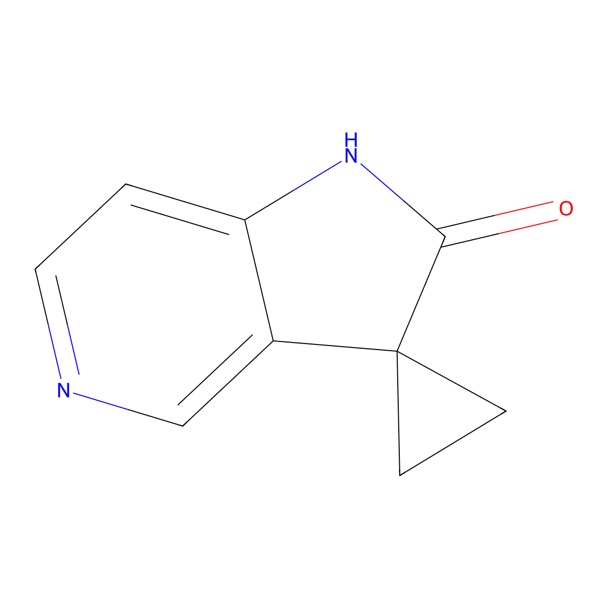 Spiro[cyclopropane-1,3'-pyrrolo[3,2-C]pyridin]-2'(1'H)-one molecular structure, CAS 1637752-30-7