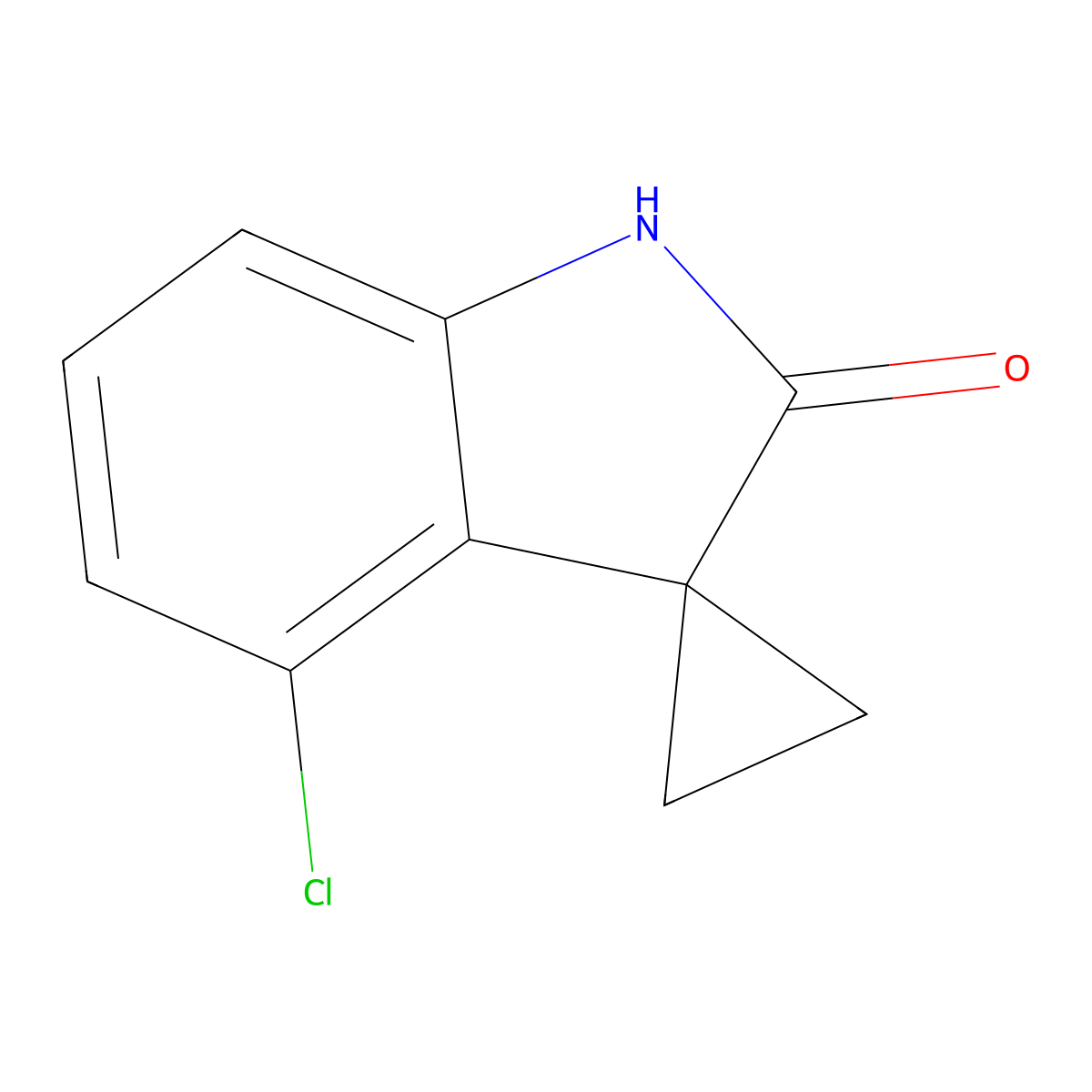 4'-Chlorospiro[cyclopropane-1,3'-indolin]-2'-one molecular structure, CAS 1637752-36-3