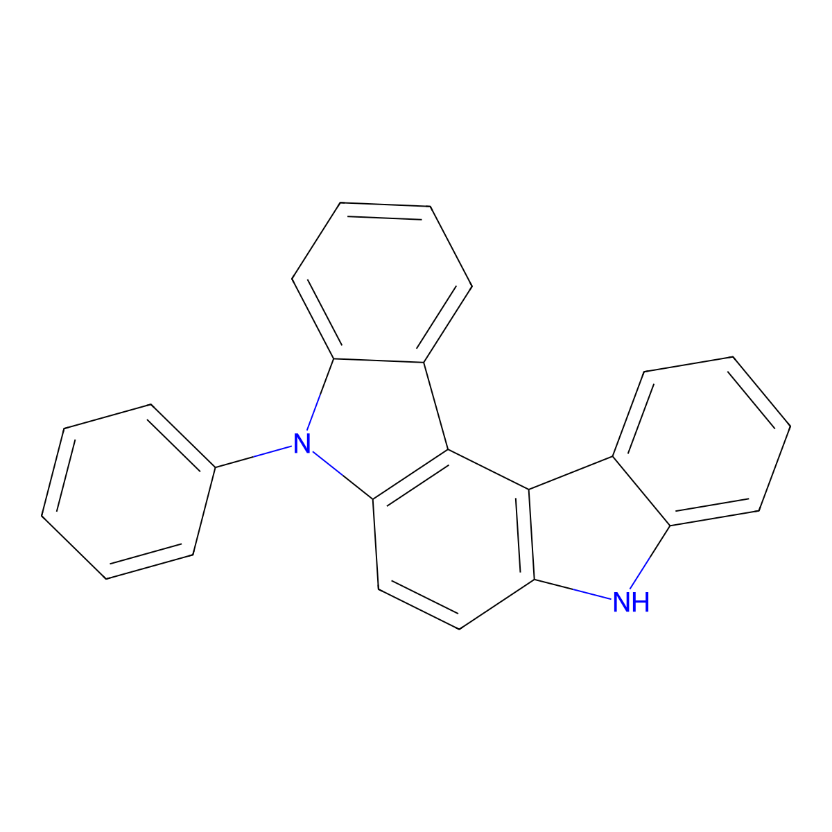 5-Phenyl-5,8-dihydroindolo[2,3-c]carbazole molecular structure, CAS 1637752-63-6