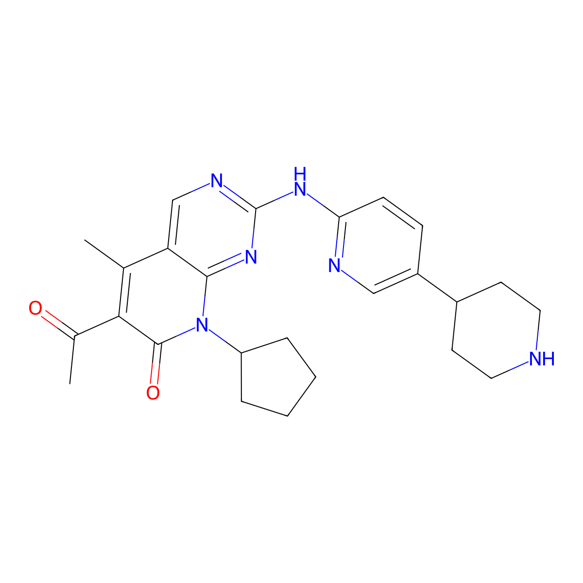 Dalpiciclib molecular structure, CAS 1637781-04-4
