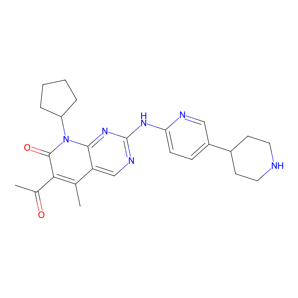 Dalpiciclib molecular structure, CAS 1637781-04-4