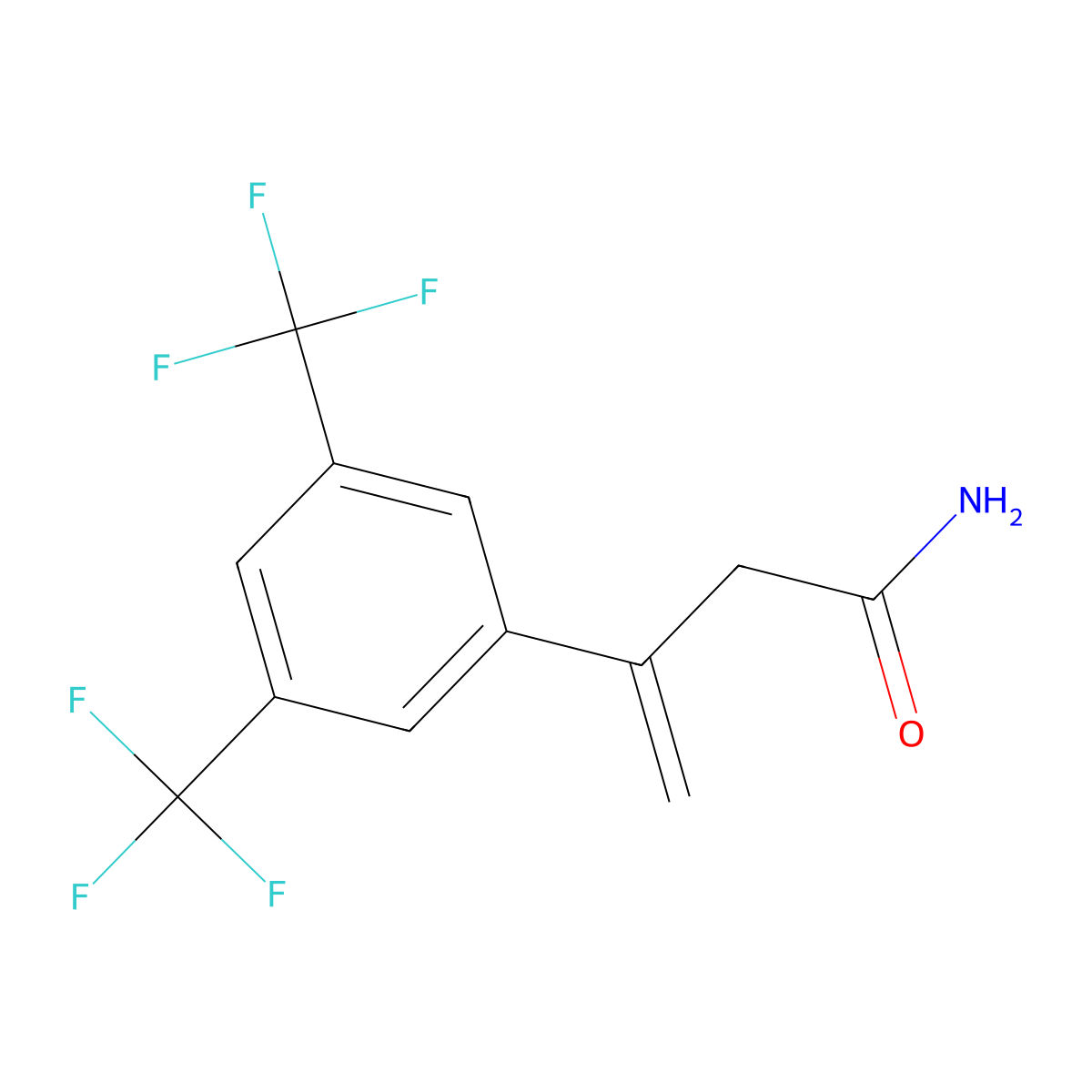 3-(3,5-Bis(trifluoromethyl)phenyl)but-3-enamide molecular structure, CAS 1637781-32-8
