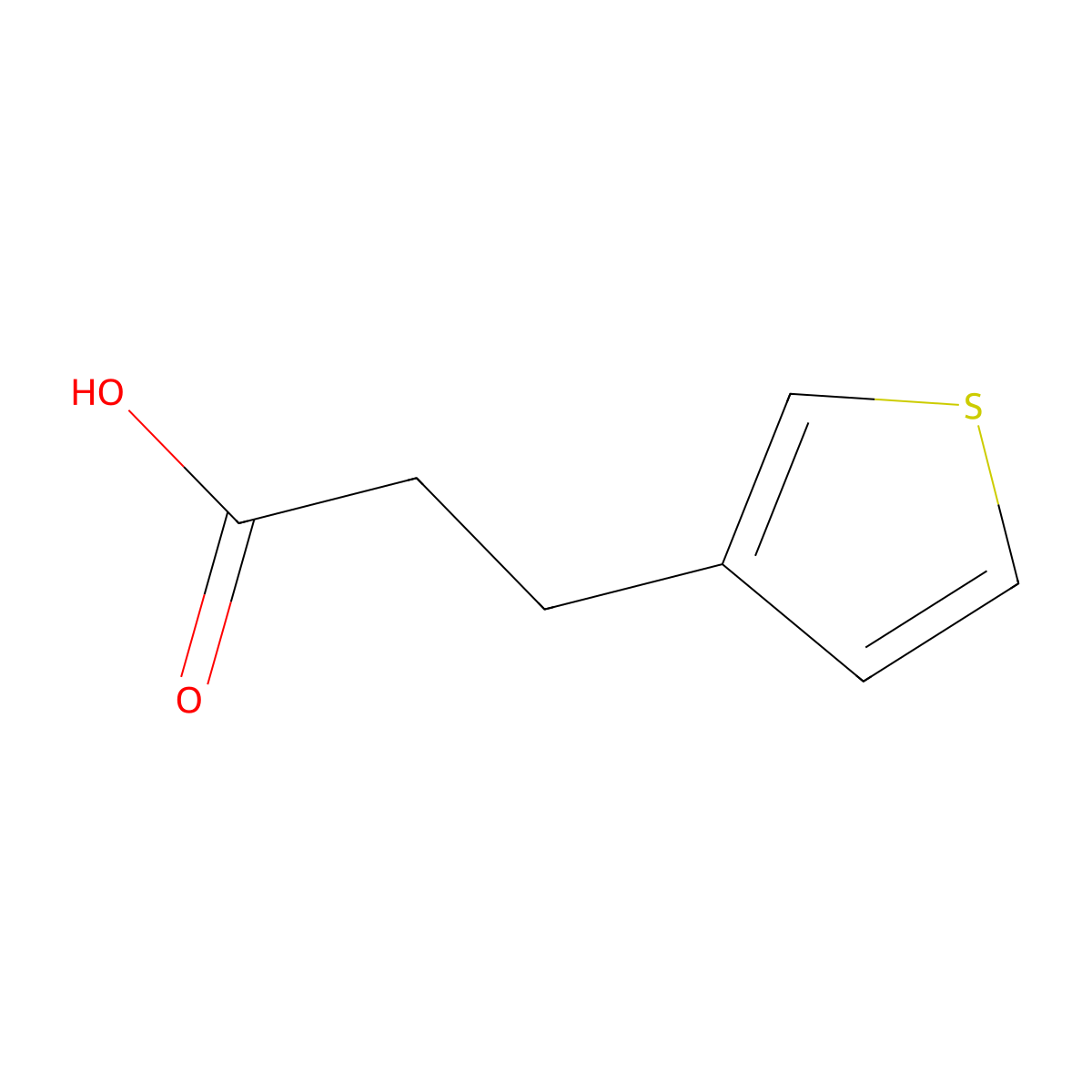 3-(Thiophen-3-yl)propanoic acid molecular structure, CAS 16378-06-6