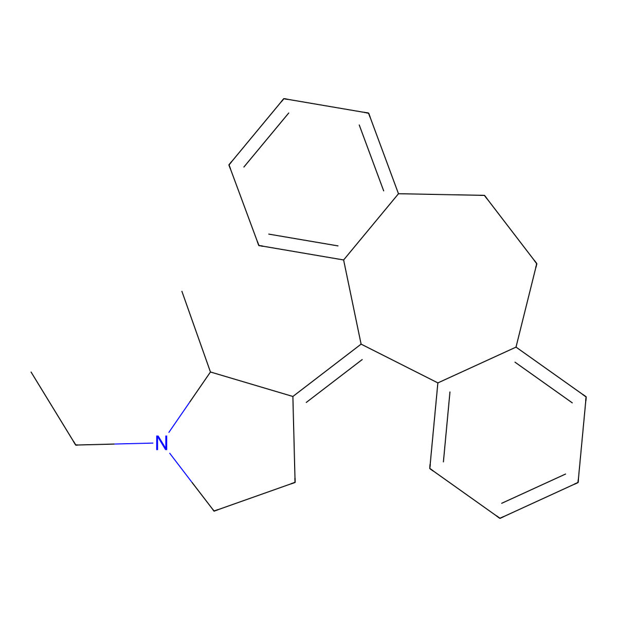 Piroheptine molecular structure, CAS 16378-21-5