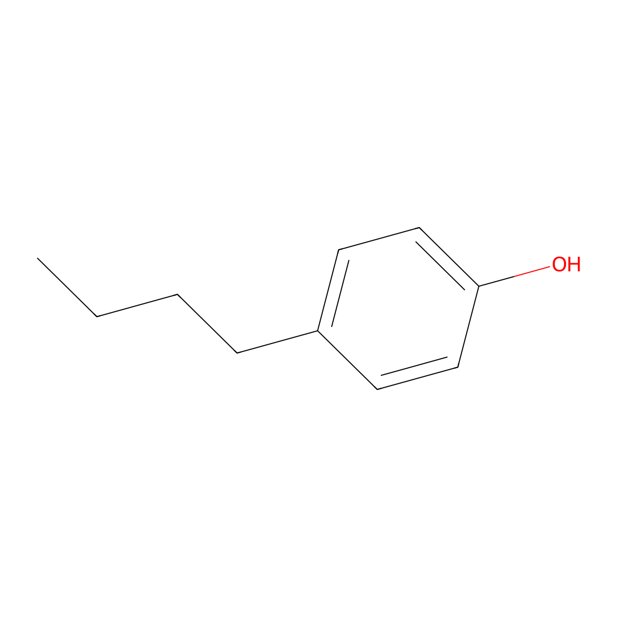 4-Butylphenol molecular structure, CAS 1638-22-8