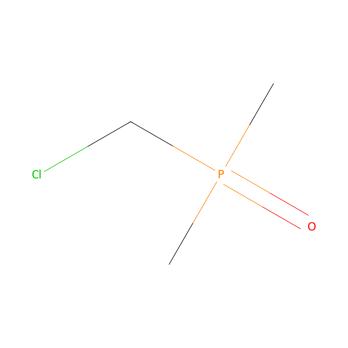 Phosphine oxide, (chloromethyl)dimethyl- molecular structure, CAS 1638-75-1