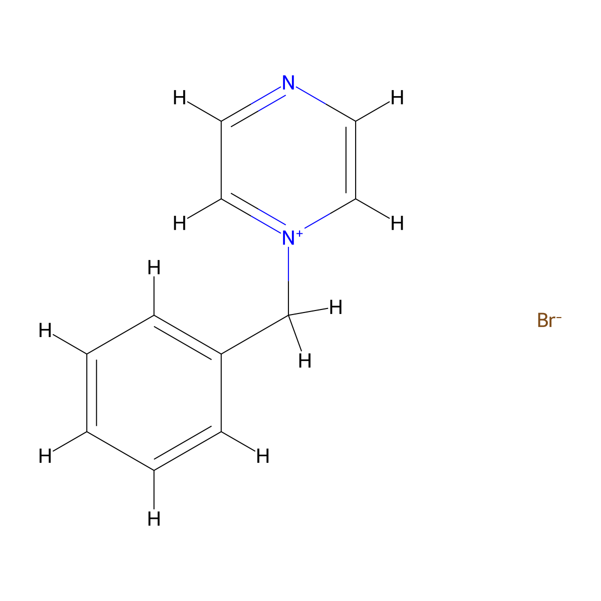 1-Benzyl-1-pyrazinium Bromide molecular structure, CAS 163800-97-3