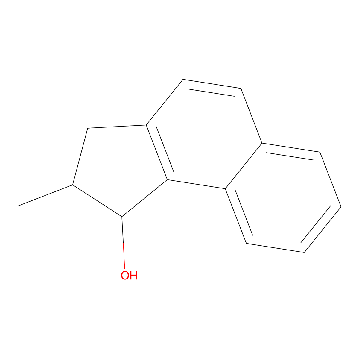 2-methyl-2,3-dihydro-1H-cyclopenta[a]naphthalen-1-ol molecular structure, CAS 163801-85-2