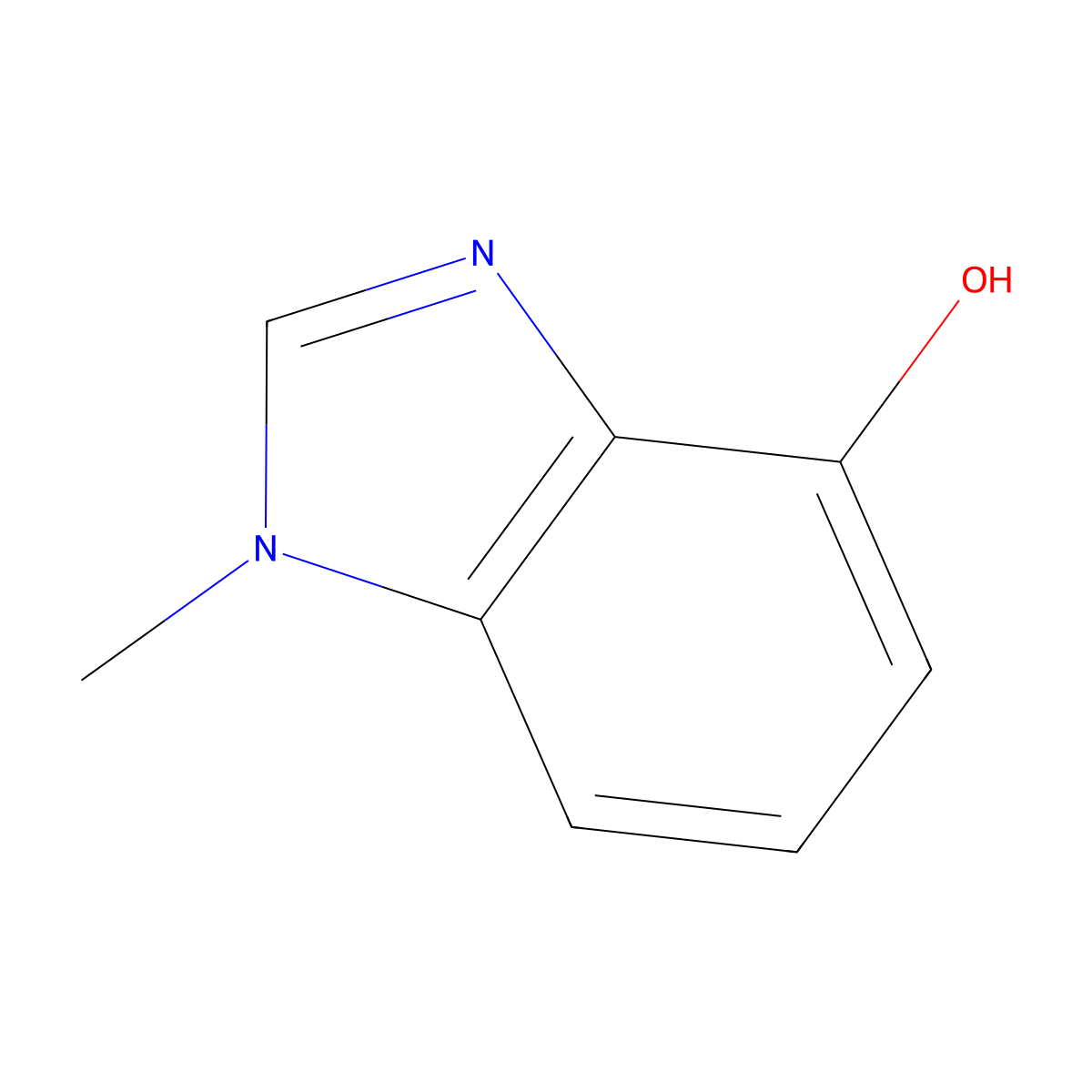 1H-Benzimidazol-4-ol, 1-methyl- molecular structure, CAS 163808-08-0