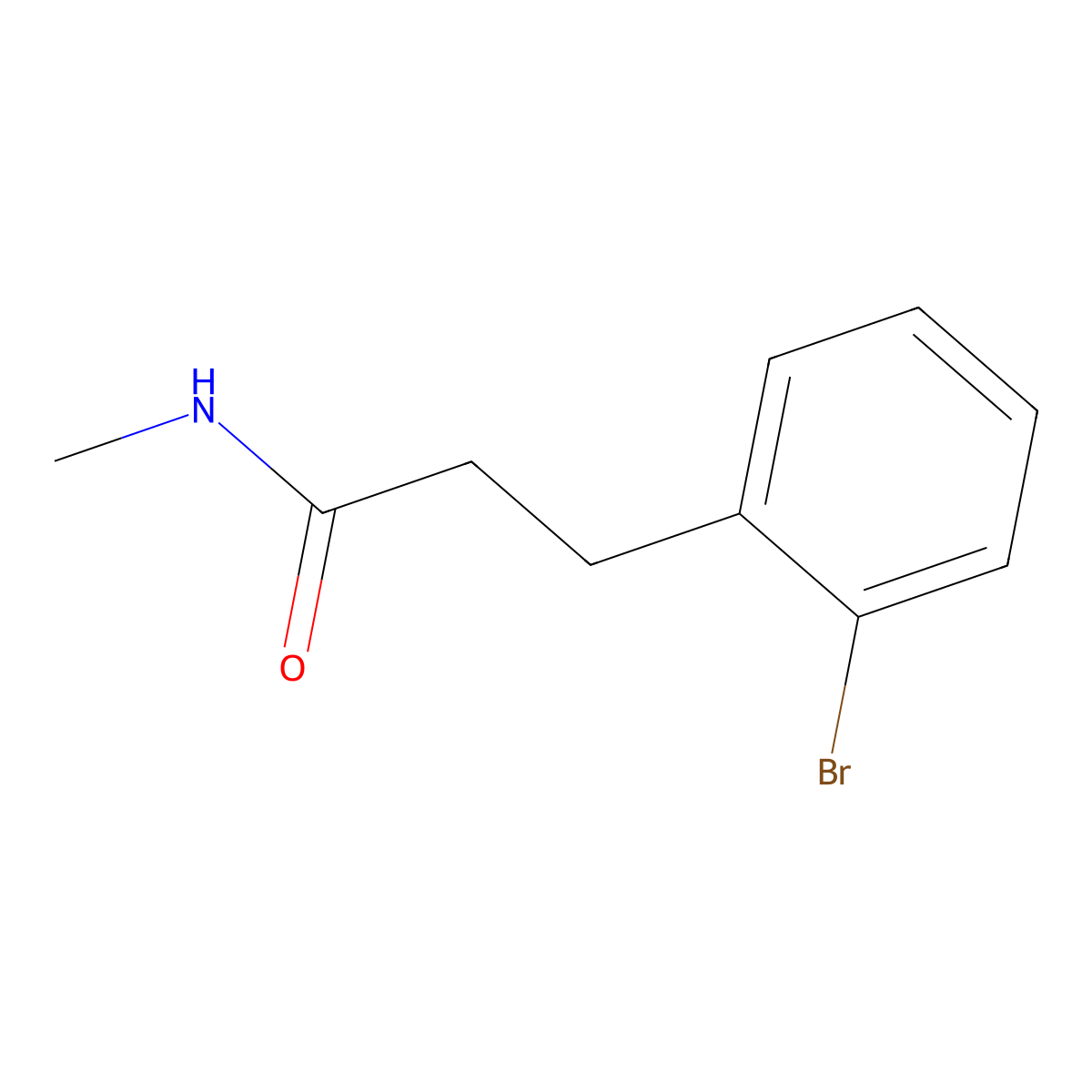 3-(2-Bromophenyl)-N-methylpropanamide molecular structure, CAS 163810-49-9