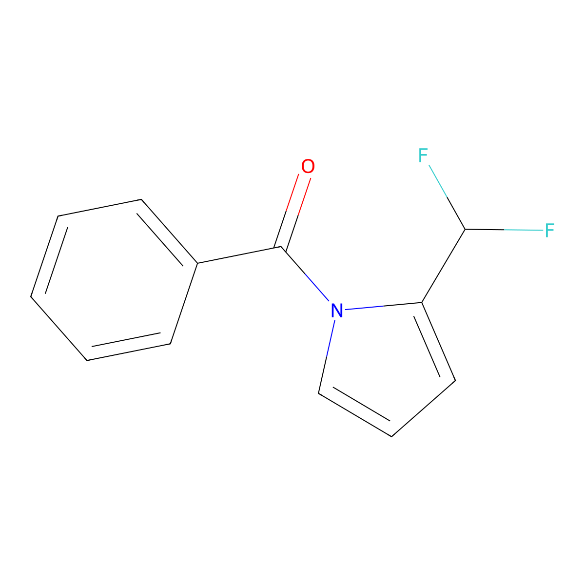 N-Benzoyl-2-(difluoromethyl)pyrrole molecular structure, CAS 163811-28-7