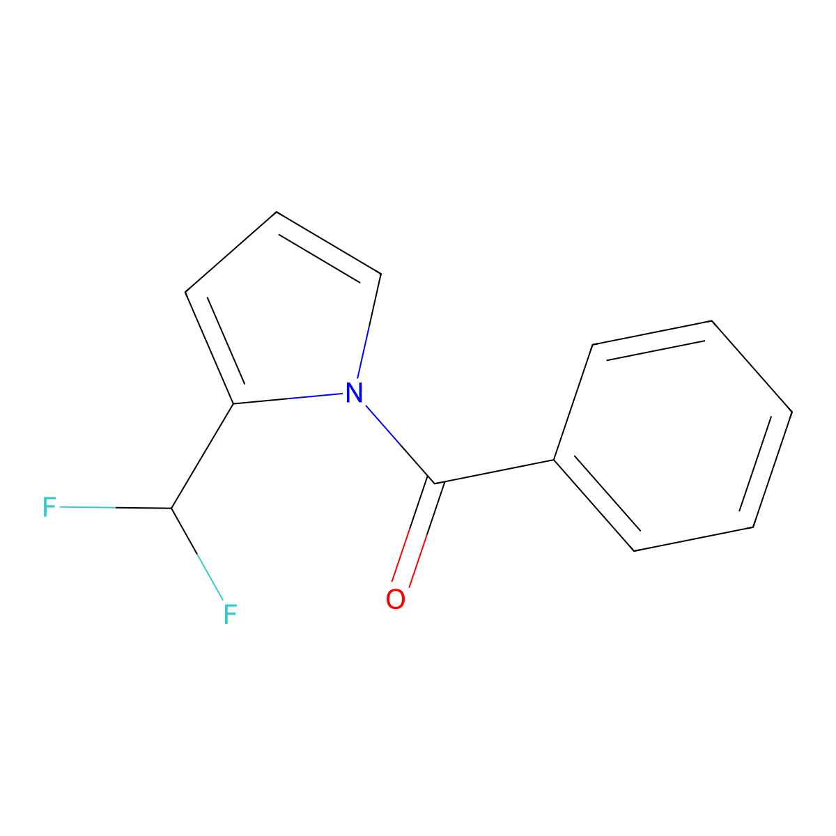 N-Benzoyl-2-(difluoromethyl)pyrrole molecular structure, CAS 163811-28-7