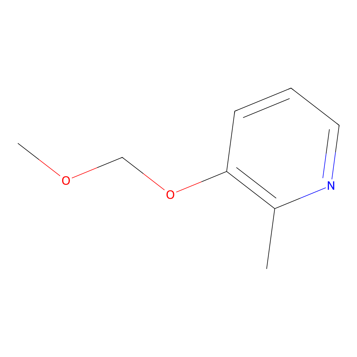 3-(Methoxymethoxy)-2-methylpyridine molecular structure, CAS 1638121-26-2