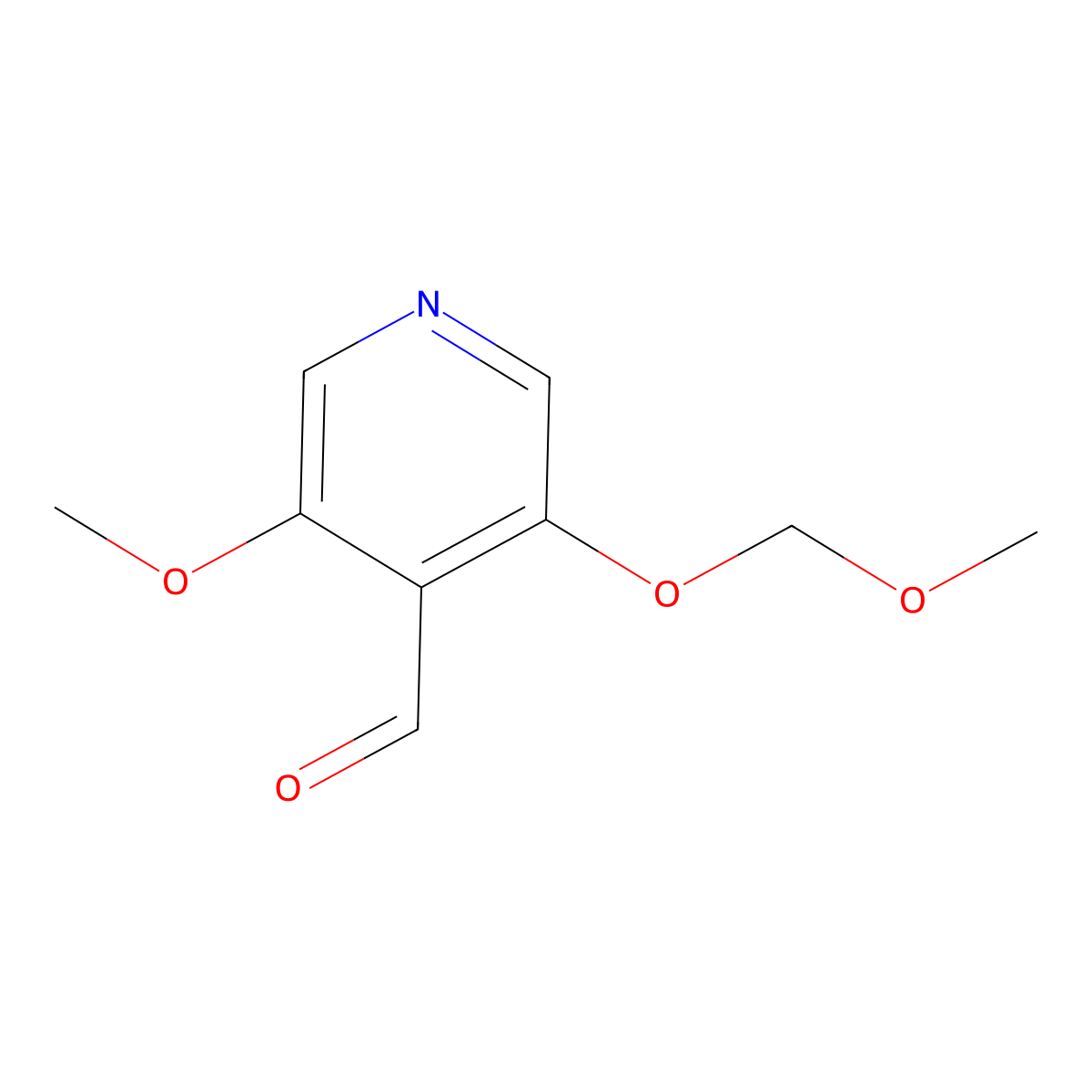 3-Methoxy-5-(methoxymethoxy)pyridine-4-carbaldehyde molecular structure, CAS 1638121-30-8