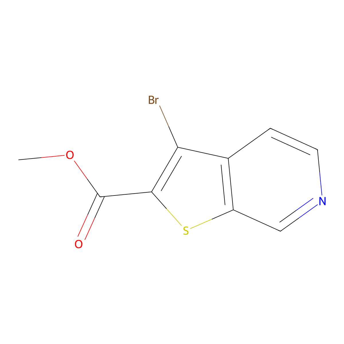 Methyl 3-bromothieno[2,3-c]pyridine-2-carboxylate molecular structure, CAS 1638121-56-8