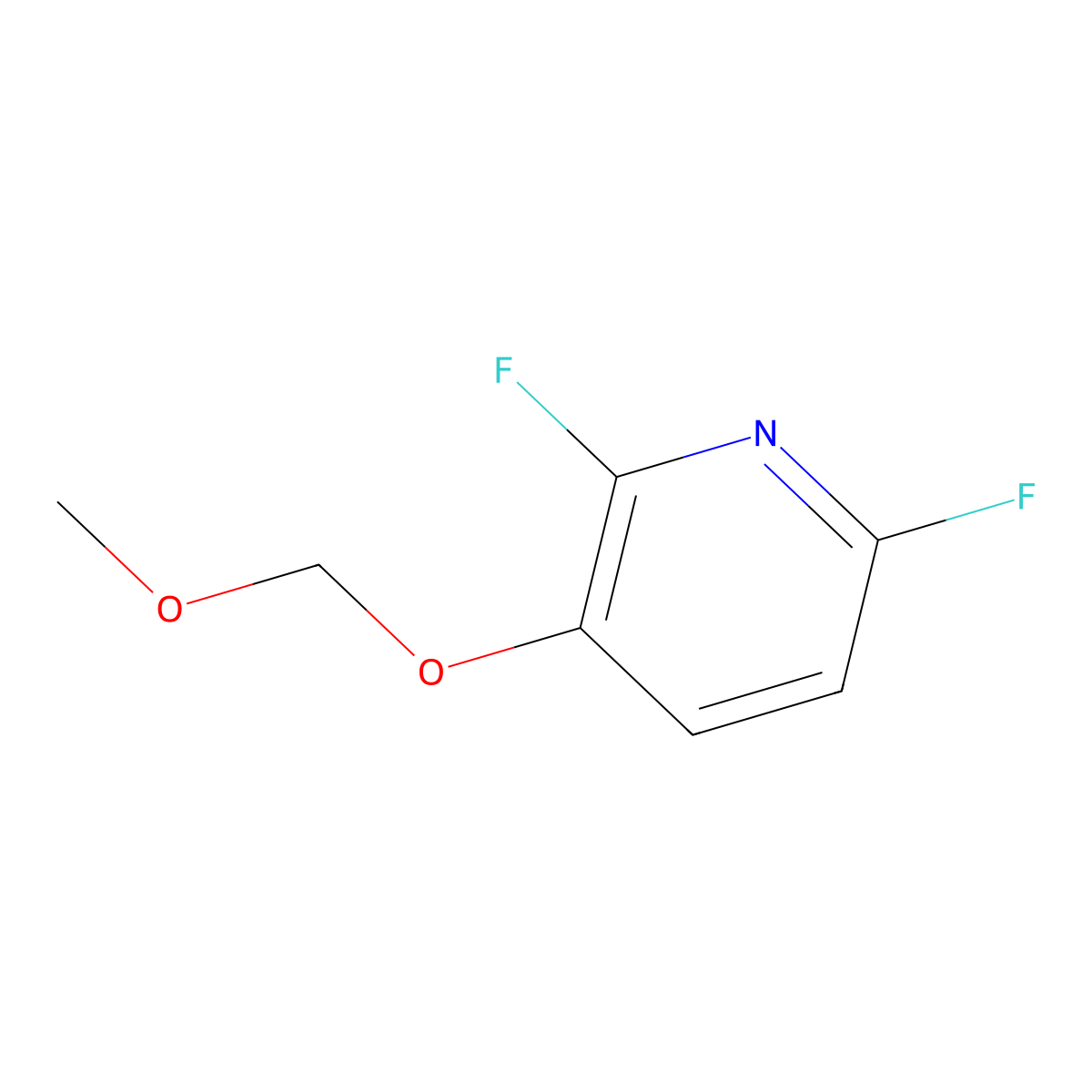2,6-Difluoro-3-(methoxymethoxy)pyridine molecular structure, CAS 1638121-76-2