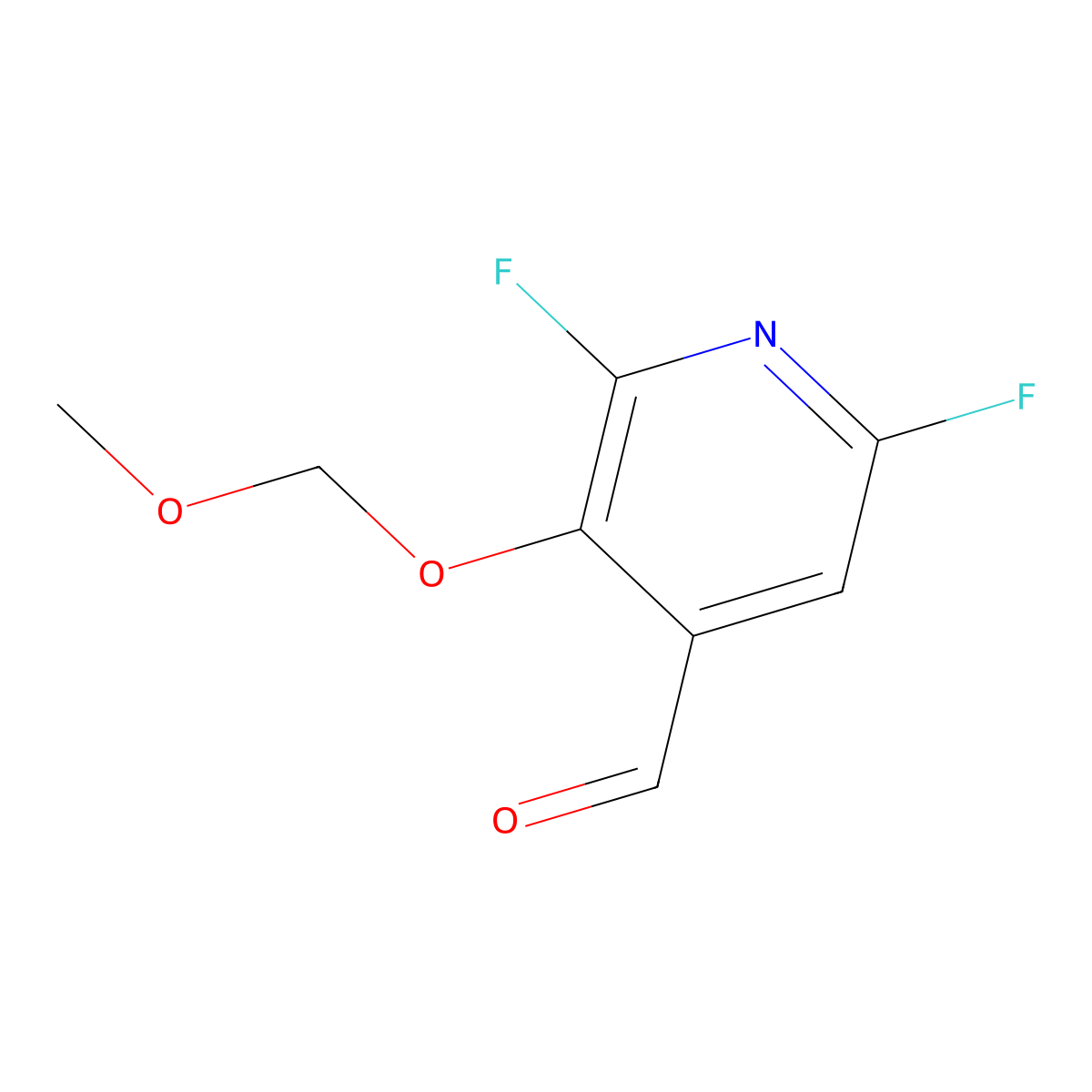 2,6-Difluoro-3-(methoxymethoxy)pyridine-4-carbaldehyde molecular structure, CAS 1638121-77-3