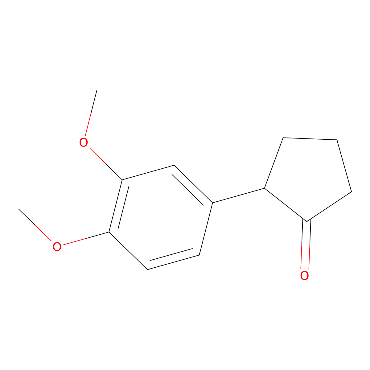 2-(3,4-Dimethoxyphenyl)cyclopentan-1-one molecular structure, CAS 163813-74-9