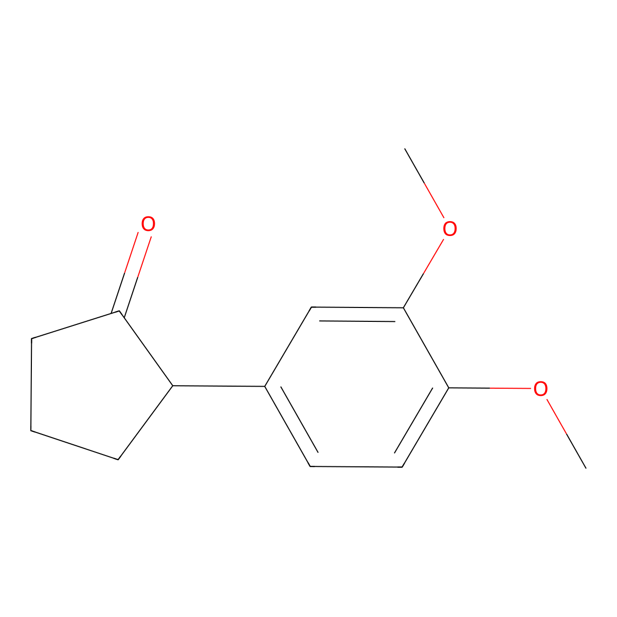 2-(3,4-Dimethoxyphenyl)cyclopentan-1-one molecular structure, CAS 163813-74-9