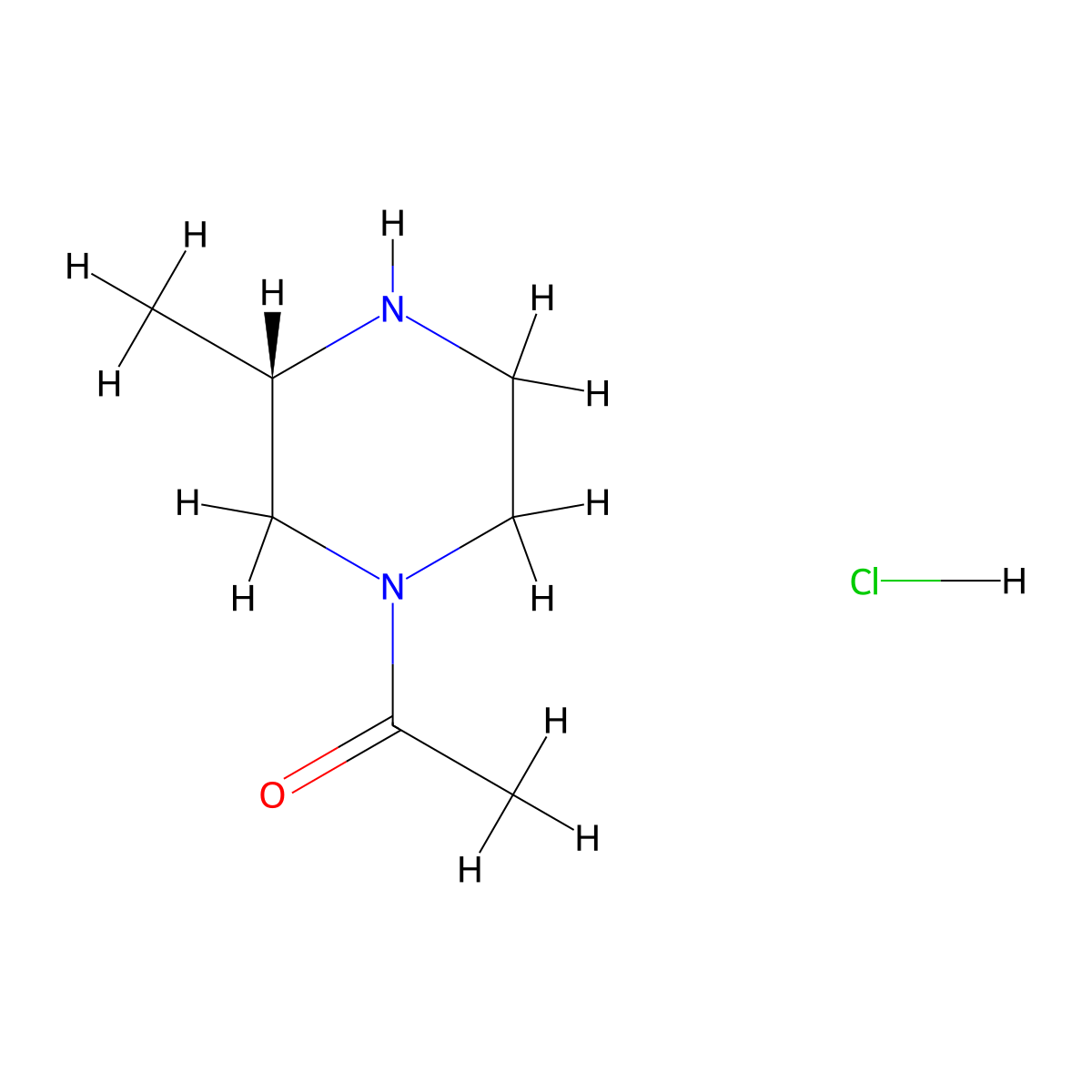 (S)-1-(3-Methylpiperazin-1-yl)ethanone hydrochloride molecular structure, CAS 1638137-85-5
