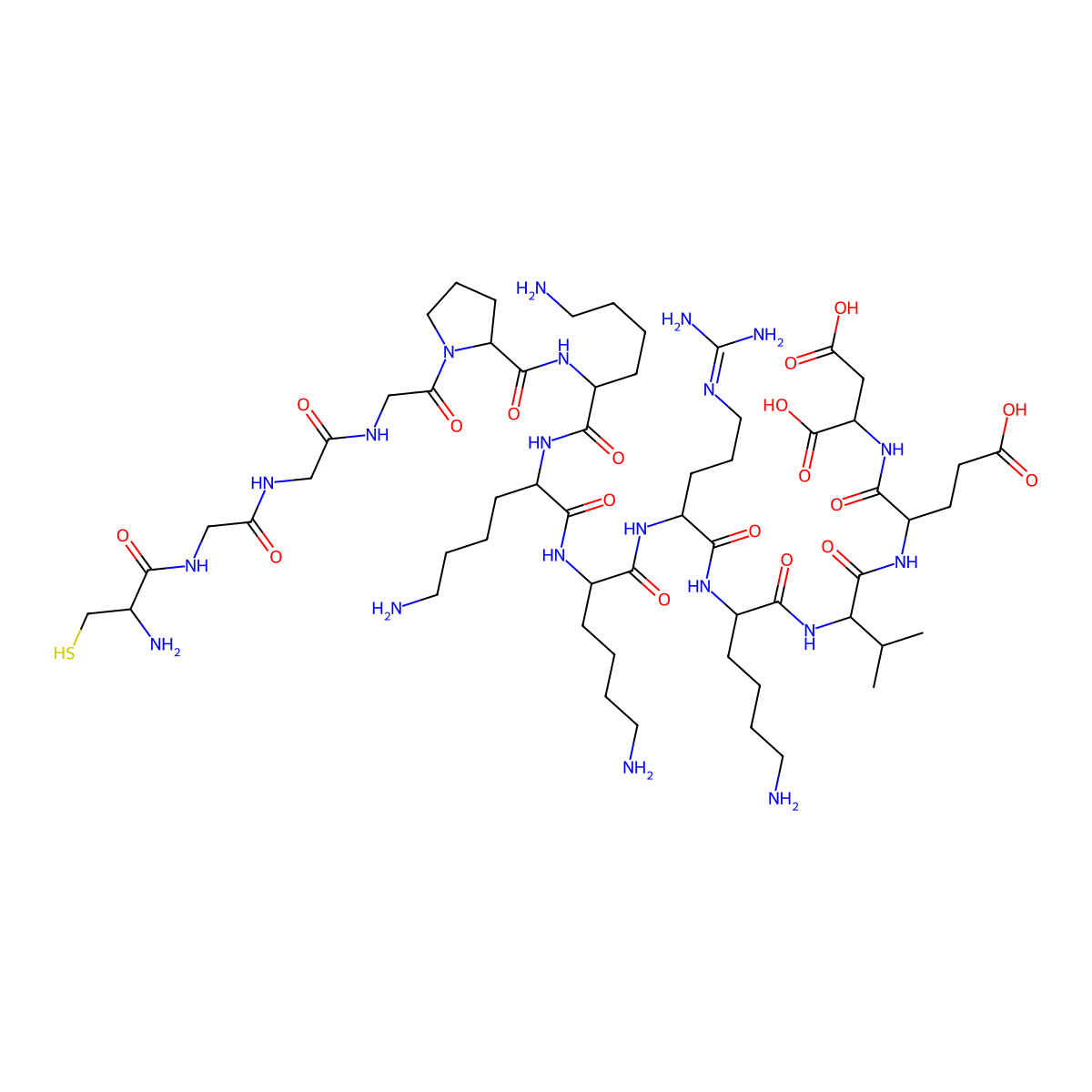 SV40 large T antigen NLS molecular structure, CAS 163815-24-5
