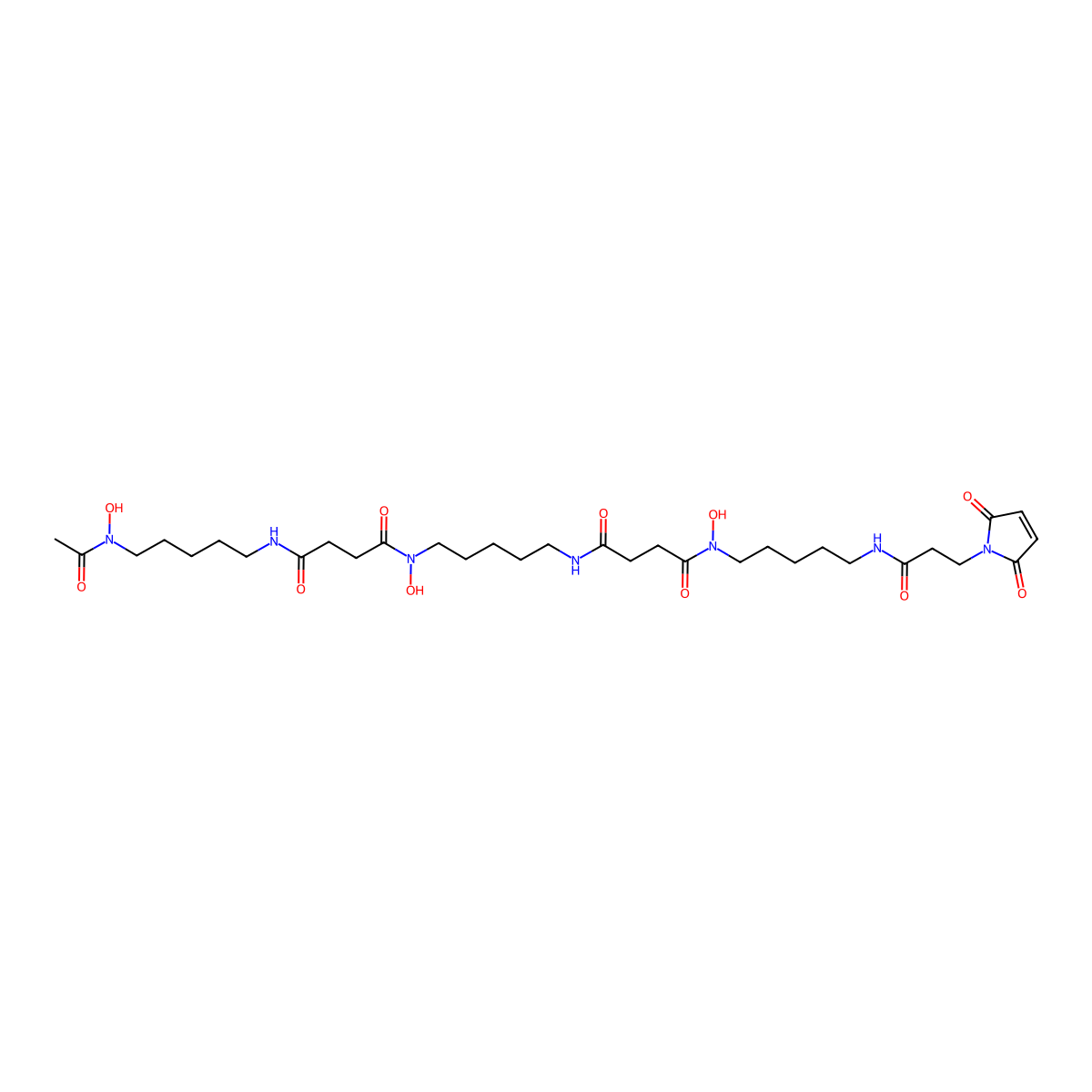 N4-[5-[[4-[[5-(Acetylhydroxyamino)pentyl]amino]-1,4-dioxobutyl]hydroxyamino]pentyl]-N1-[5-[[3-(2,5-dihydro-2,5-dioxo-1H-pyrrol-1-yl)-1-oxopropyl]amino]pentyl]-N1-hydroxybutanediamide molecular structure, CAS 1638156-31-6