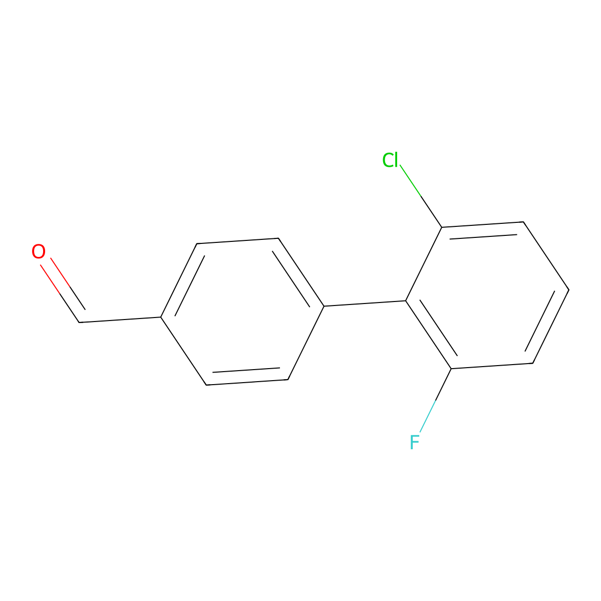 4-(2-Chloro-6-fluorophenyl)benzaldehyde molecular structure, CAS 1638159-29-1