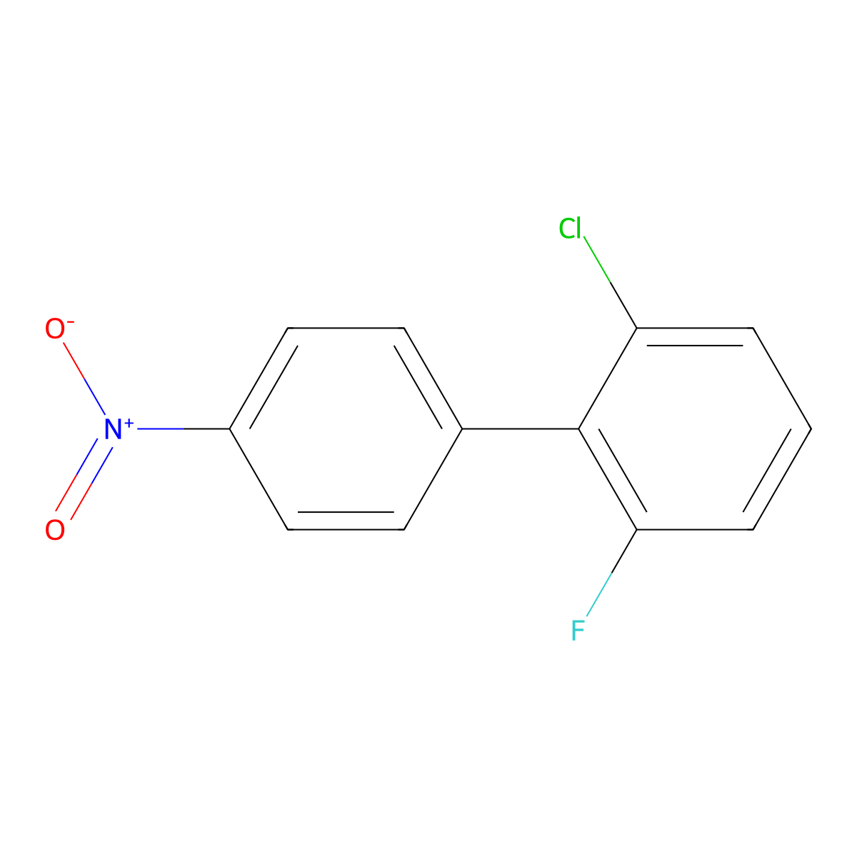 1-Chloro-3-fluoro-2-(4-nitrophenyl)benzene molecular structure, CAS 1638159-30-4