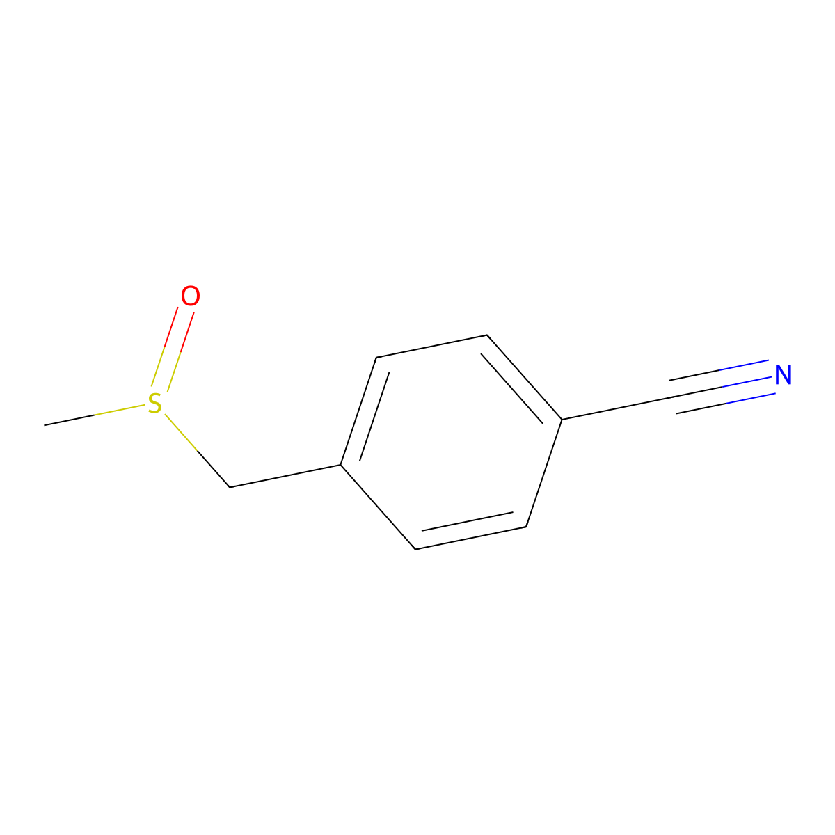 4-((Methylsulfinyl)methyl)benzonitrile molecular structure, CAS 163816-22-6