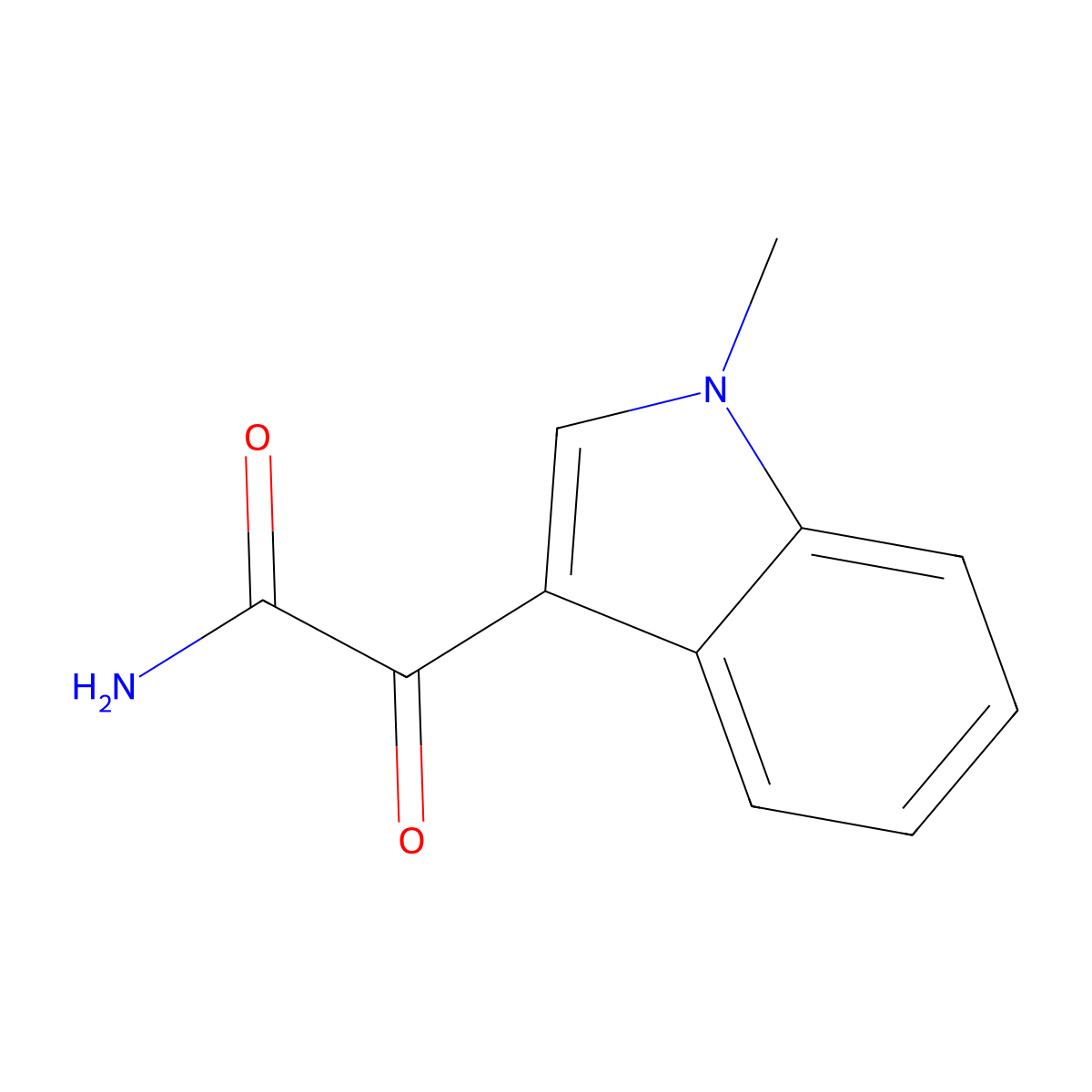 2-(1-Methyl-1H-indol-3-yl)-2-oxoacetamide molecular structure, CAS 16382-39-1