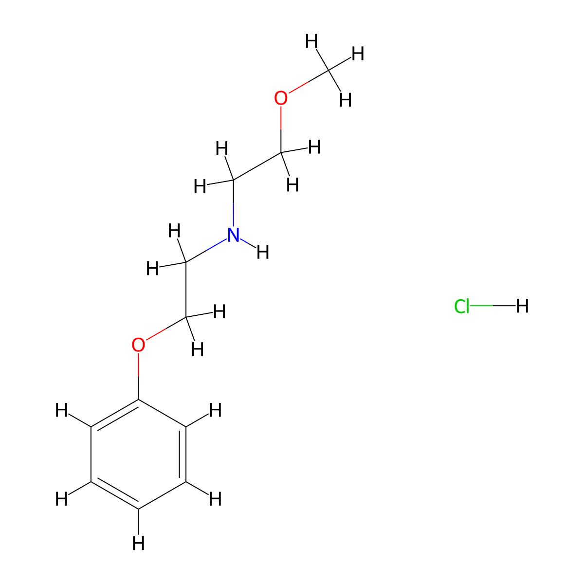 (2-Methoxyethyl)(2-phenoxyethyl)amine hydrochloride molecular structure, CAS 1638221-26-7