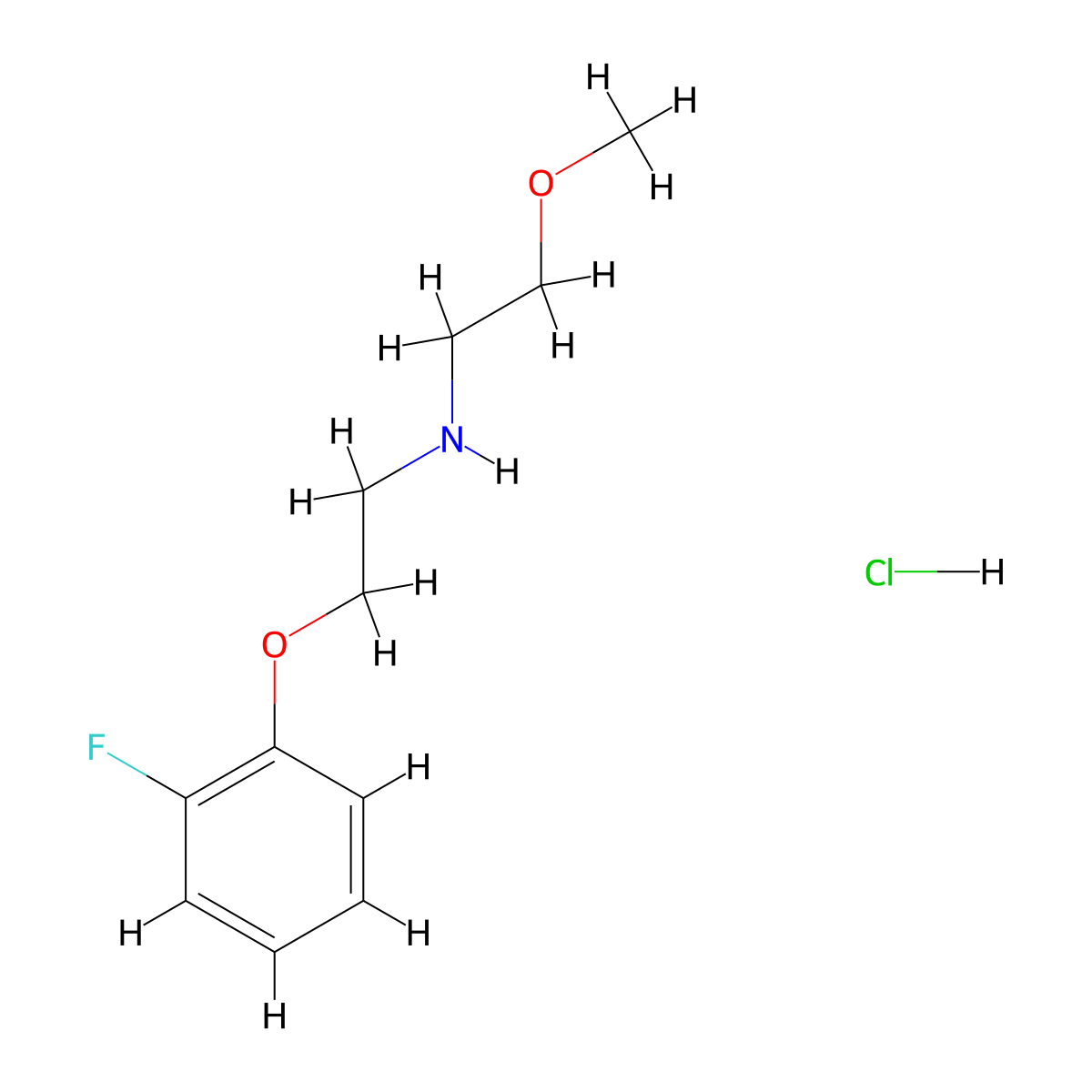 [2-(2-Fluorophenoxy)ethyl](2-methoxyethyl)amine hydrochloride molecular structure, CAS 1638221-27-8