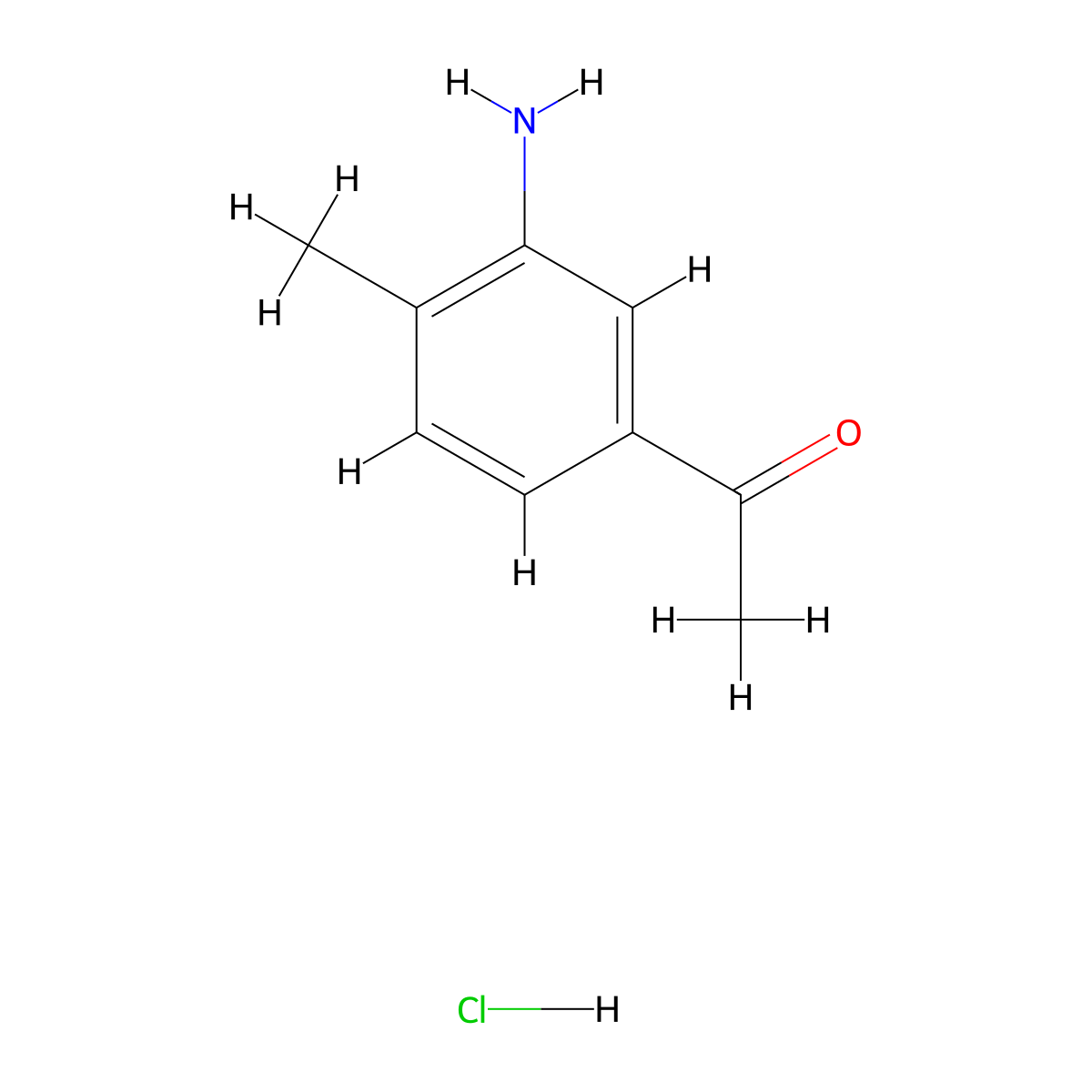 1-(3-Amino-4-methylphenyl)ethanone hydrochloride molecular structure, CAS 1638221-33-6