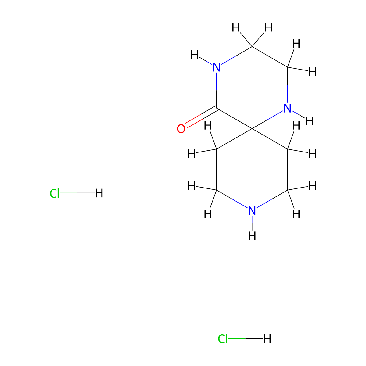 1,4,9-Triazaspiro[5.5]undecan-5-one dihydrochloride molecular structure, CAS 1638221-35-8