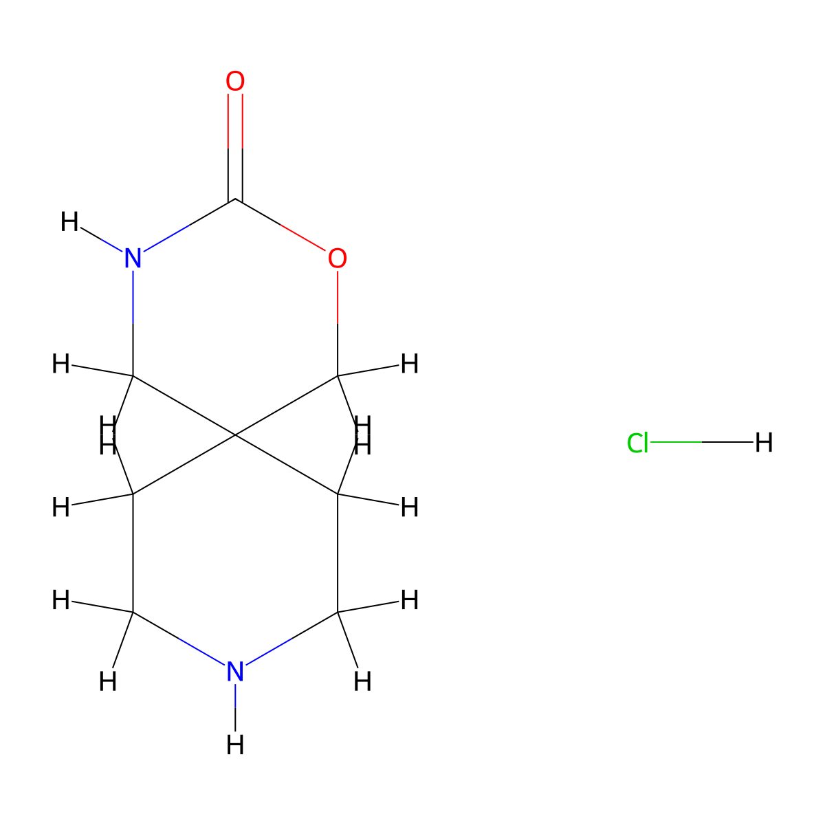2-Oxa-4,9-diazaspiro[5.5]undecan-3-one hydrochloride molecular structure, CAS 1638221-39-2