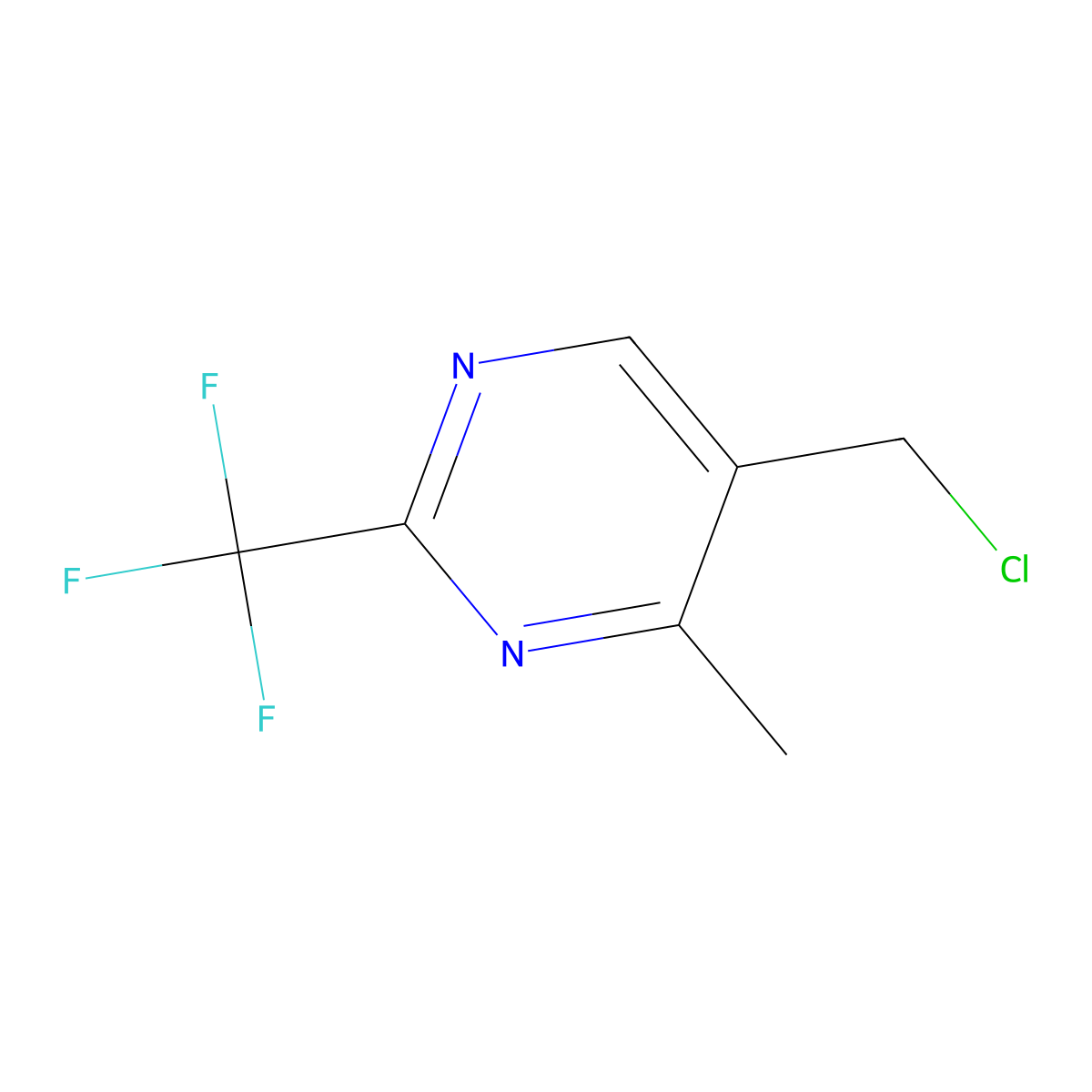 5-(Chloromethyl)-4-methyl-2-(trifluoromethyl)pyrimidine molecular structure, CAS 1638221-46-1