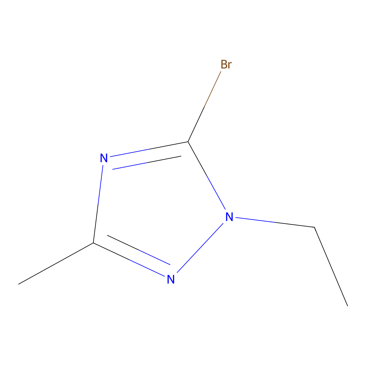 5-Bromo-1-ethyl-3-methyl-1H-1,2,4-triazole molecular structure, CAS 1638221-51-8