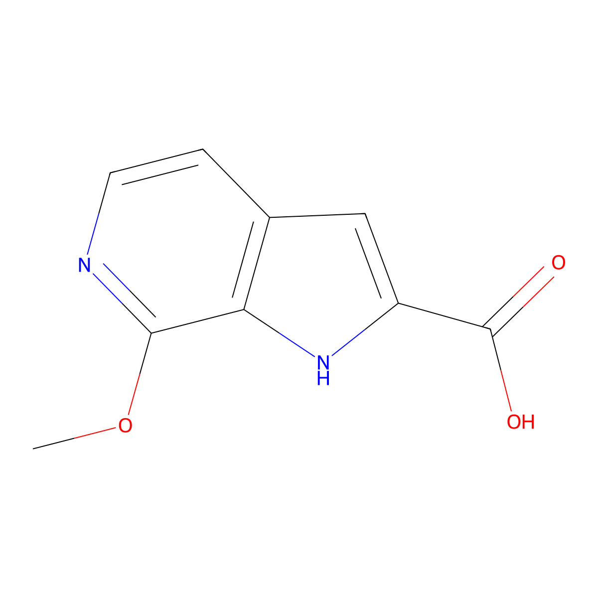 7-Methoxy-1H-pyrrolo[2,3-c]pyridine-2-carboxylic acid molecular structure, CAS 1638253-67-4