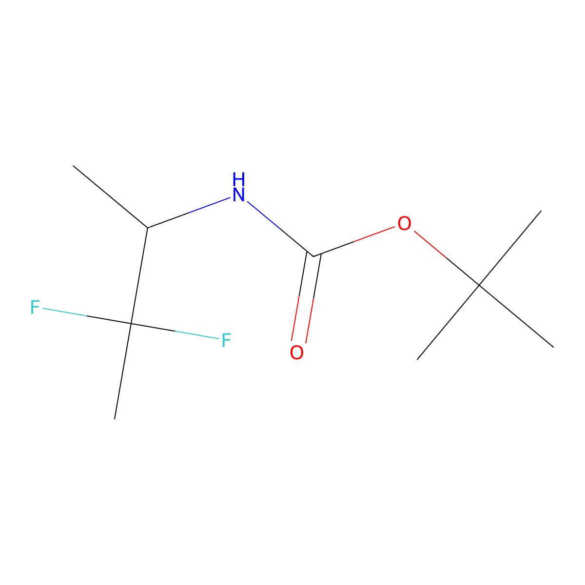 N-Boc-(S)-3,3-difluorobutan-2-amine molecular structure, CAS 1638269-50-7