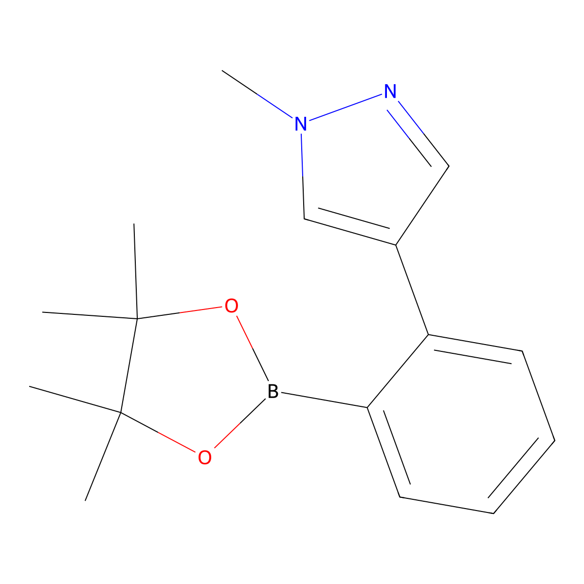 2-(1-Methyl-4-pyrazolyl)phenylboronic Acid Pinacol Ester molecular structure, CAS 1638289-93-6