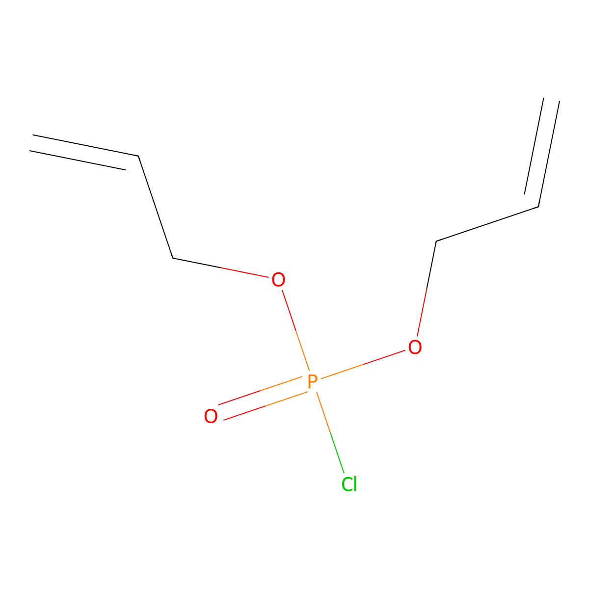 Diallyl chlorophosphate molecular structure, CAS 16383-57-6