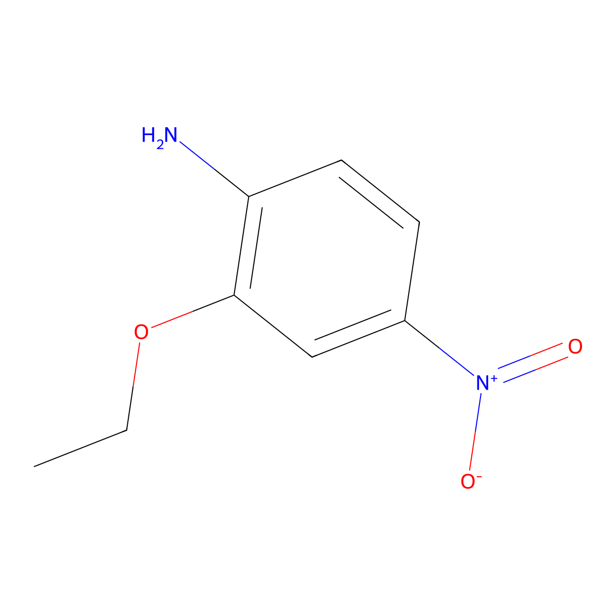 Benzenamine, 2-ethoxy-4-nitro- molecular structure, CAS 16383-89-4