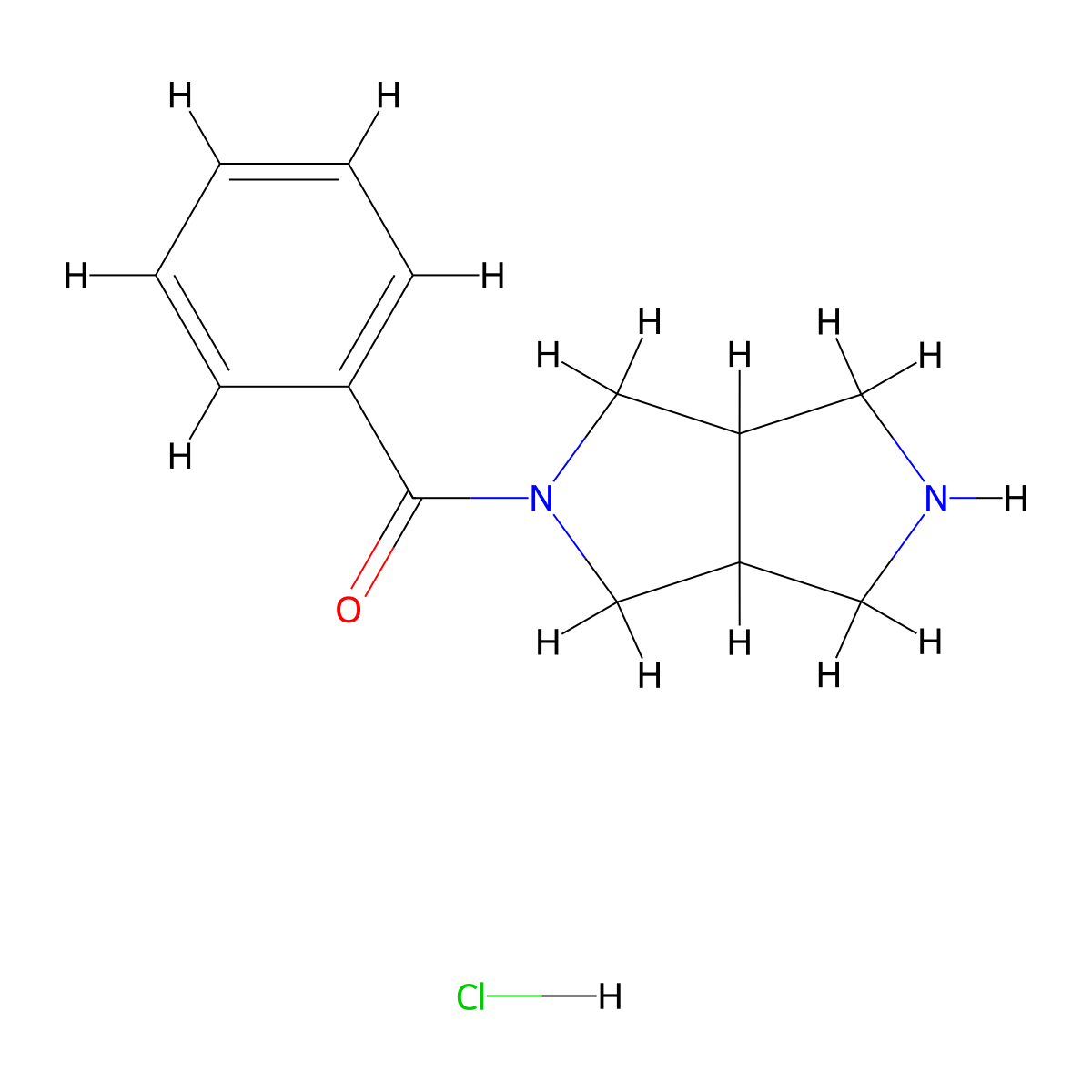 2-Benzoyl-octahydropyrrolo[3,4-c]pyrrole hydrochloride molecular structure, CAS 1638338-48-3