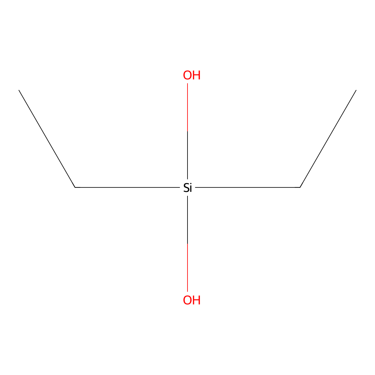 Diethylsilanediol molecular structure, CAS 163836-21-3